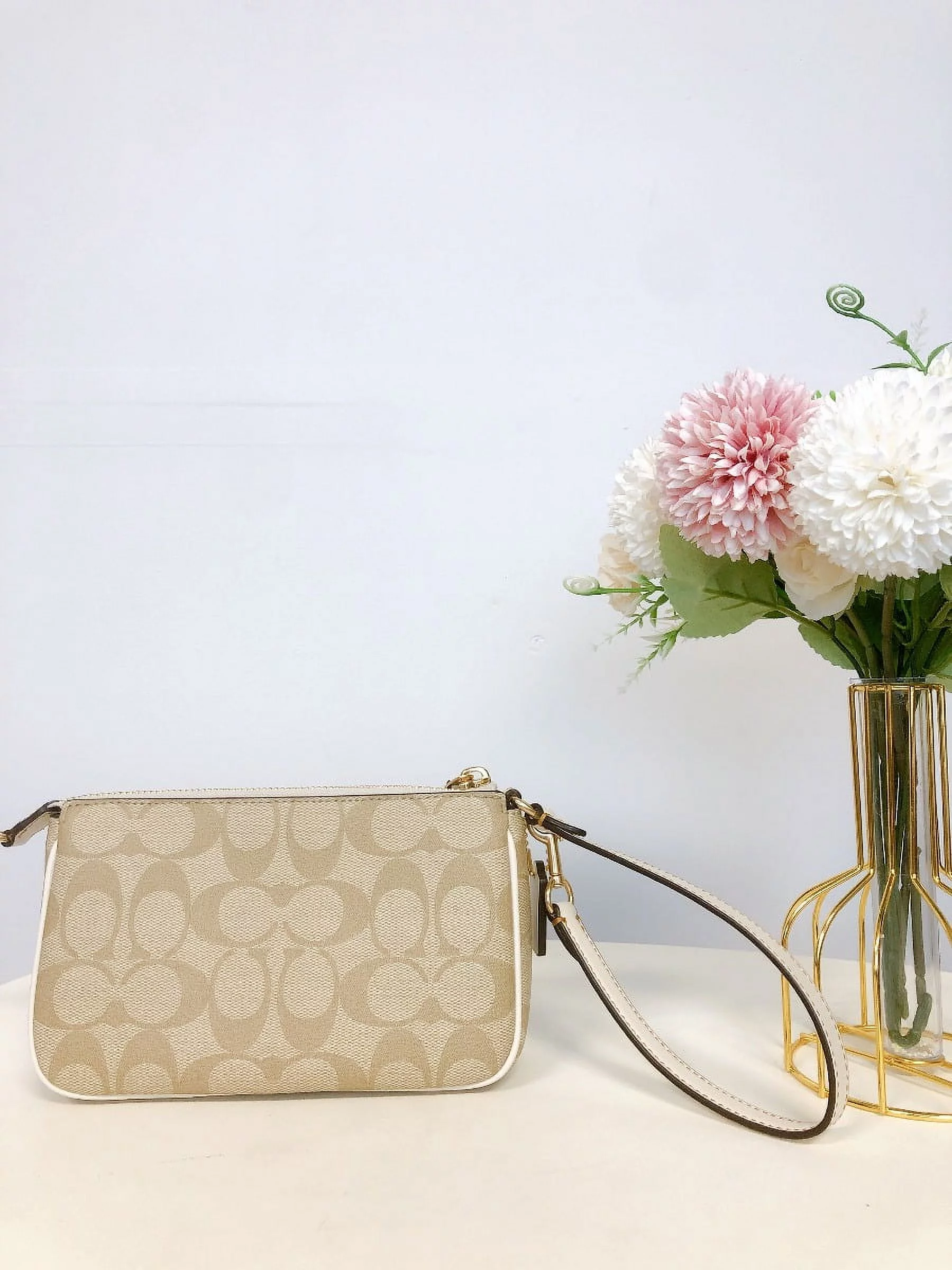 Coach CH619 Nolita 19 In Signature Canvas With Floral Applique IN Light Khaki Multi