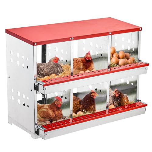 Nesting Boxes for Chickens, 6 Compartment Roll Out Away Chicken Nesting Boxes for Laying Eggs, Nesting Gift Boxes for Hens Duck Poultry