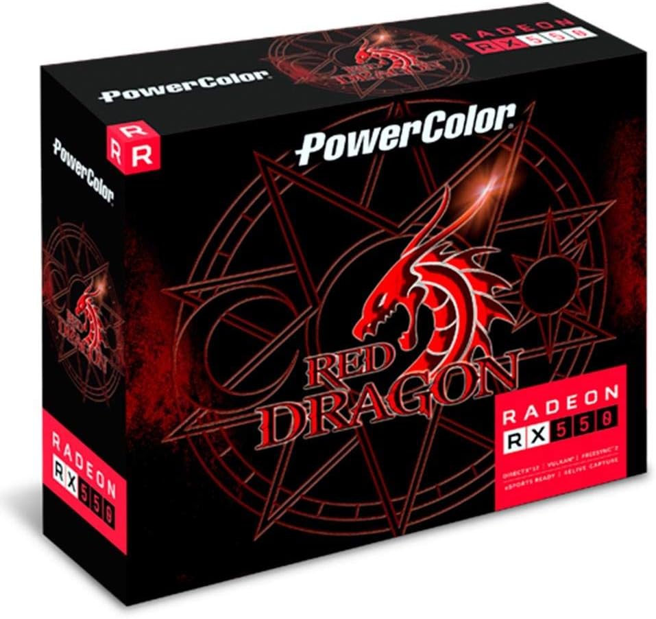 PowerColor AMD Radeon RX 550 4GB Red Dragon Graphics Card