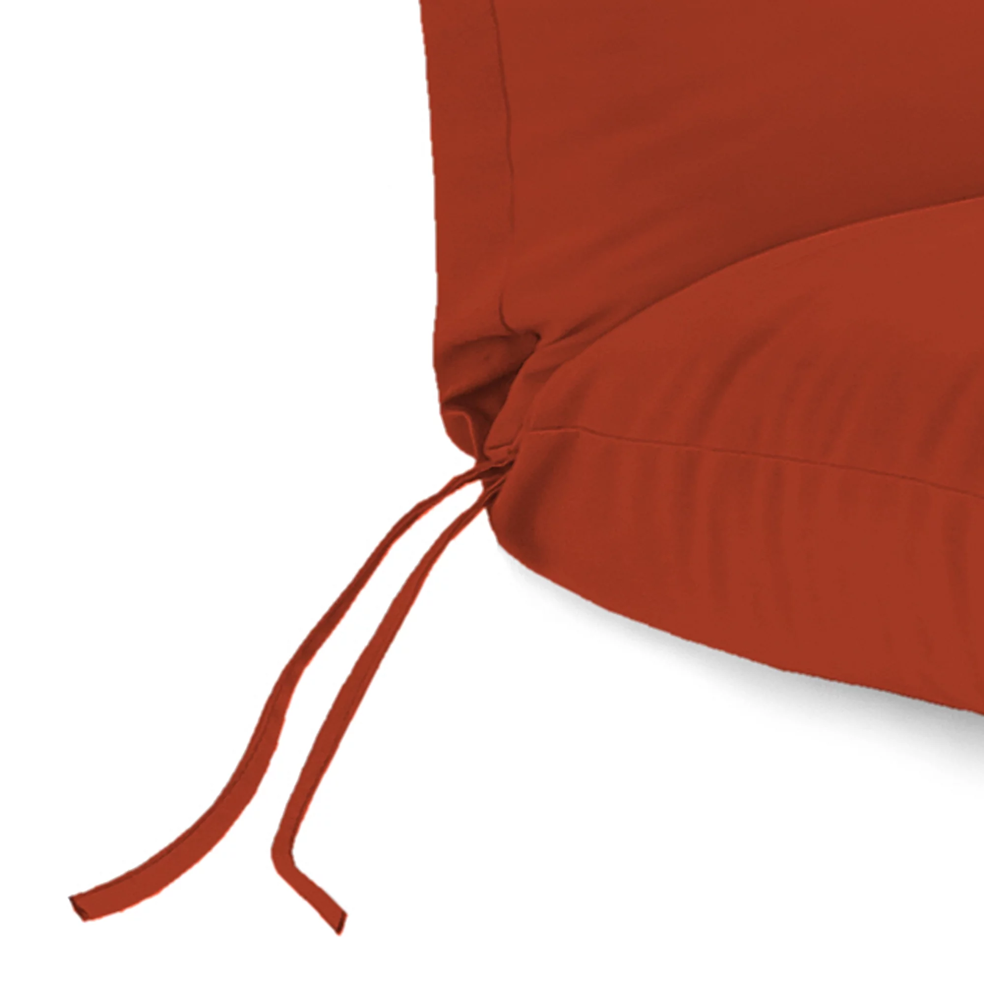 Jordan Manufacturing Sunbrella 74" x 22" Canvas Terracotta Red Solid Rectangular Outdoor Chaise Lounge Cushion with Ties and Hanger Loop