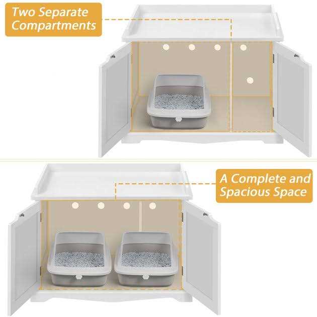 Yaheetech Litter Box Furniture Cat House