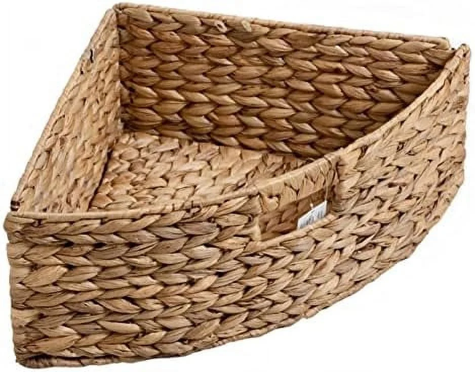 FDXCKJP Hampton Meadows 3 Tier X-Side End  Cabinet with 3 Wicker Baskets  Teal - Curated Treasures Market