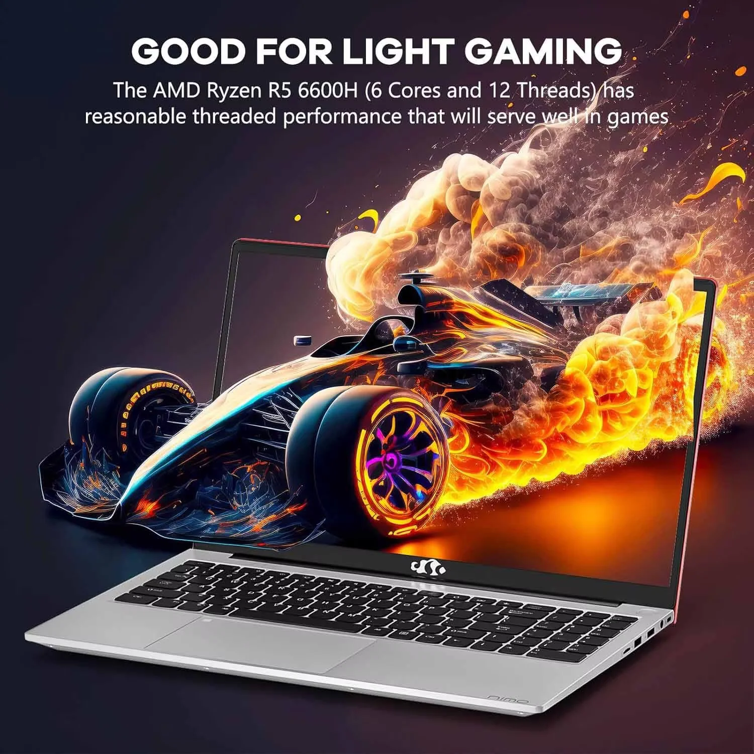15.6" IPS FHD-Gaming-Laptop, AMD Ryzen 5 6600H 6-Cores 660M GPU 16GB DDR5 RAM 1TB SSD(Beat i7-1165G7