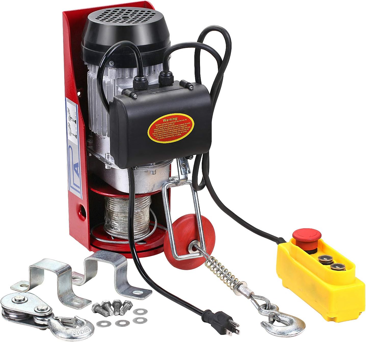 LIMICAR Electric Hoist 1320LBS Overhead Hoist Lift Electric Hoist Crane Garage Ceiling Pulley Winch Remote Control Power System with Premium Straps