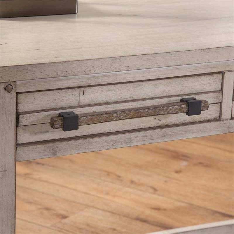 American Woodcrafters Aurora 50-Inch Whitewashed Wood Writing Desk