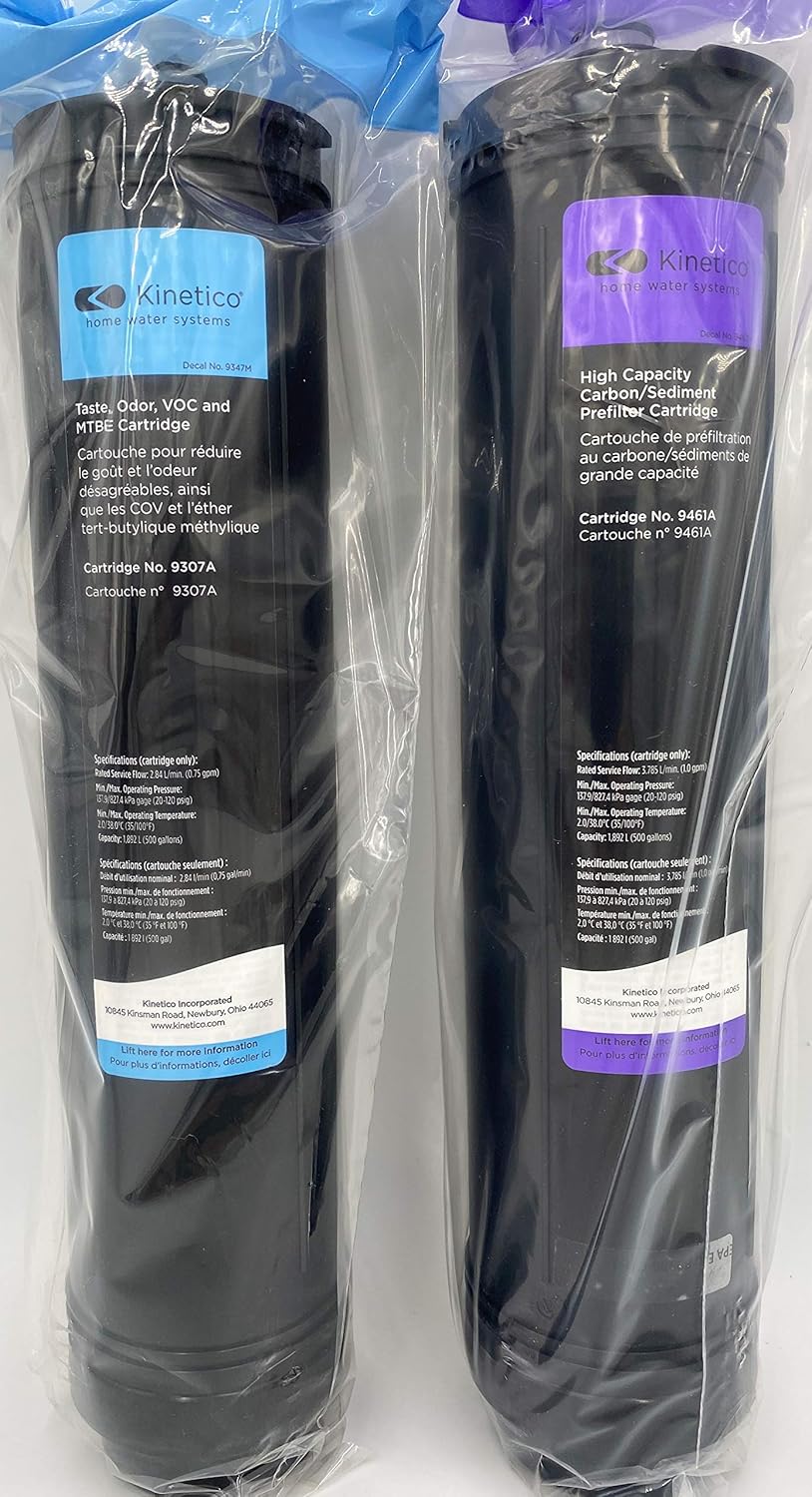 KINETICO Carbon Sediment 9461A & Taste Odor VOC 9307A Cartridge Filter