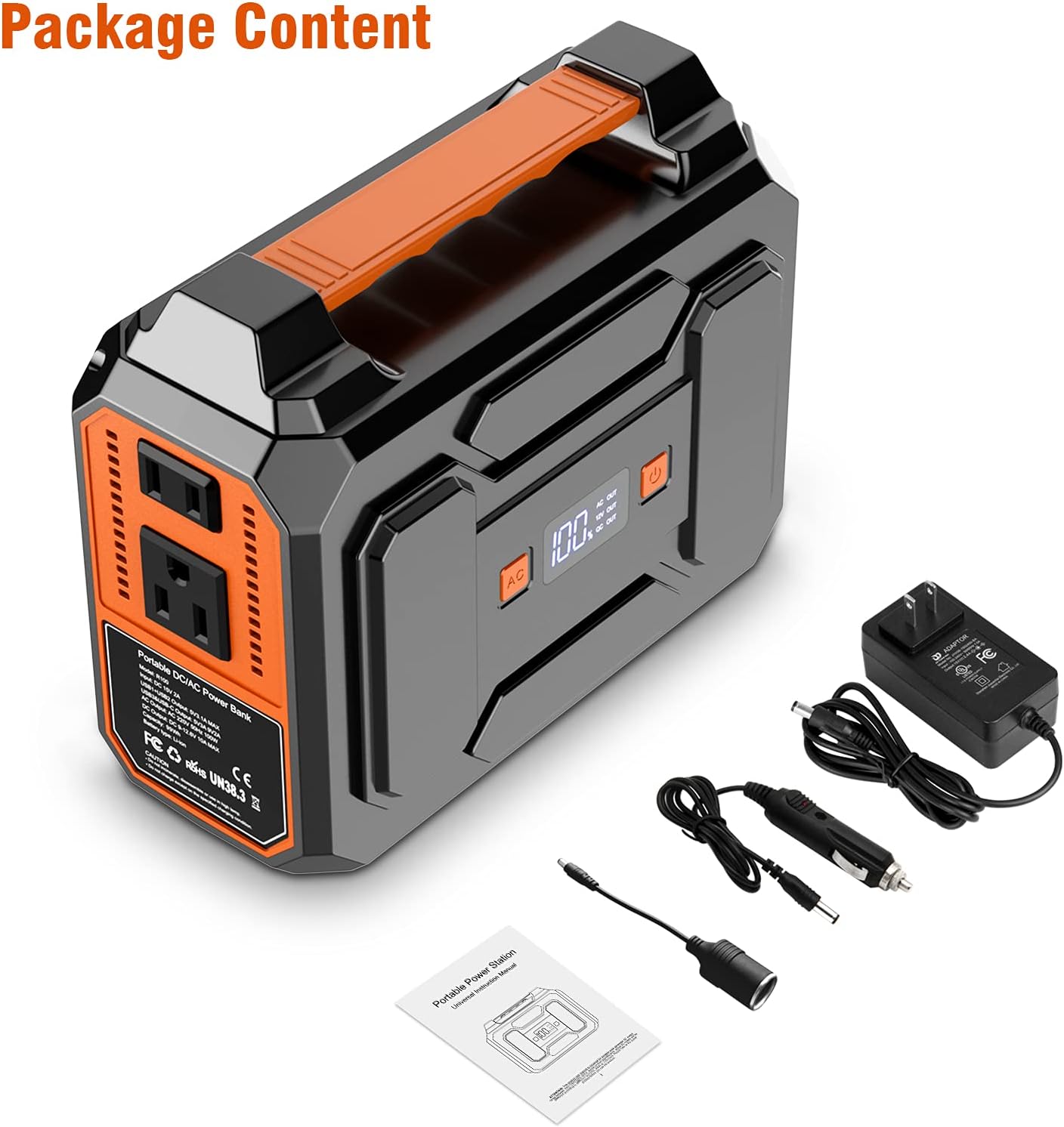 Portable Power Station 300W,Solar Outdoor Generators 280Wh/75000mAh,Lithium Battery Backup Power Source with Flashlight