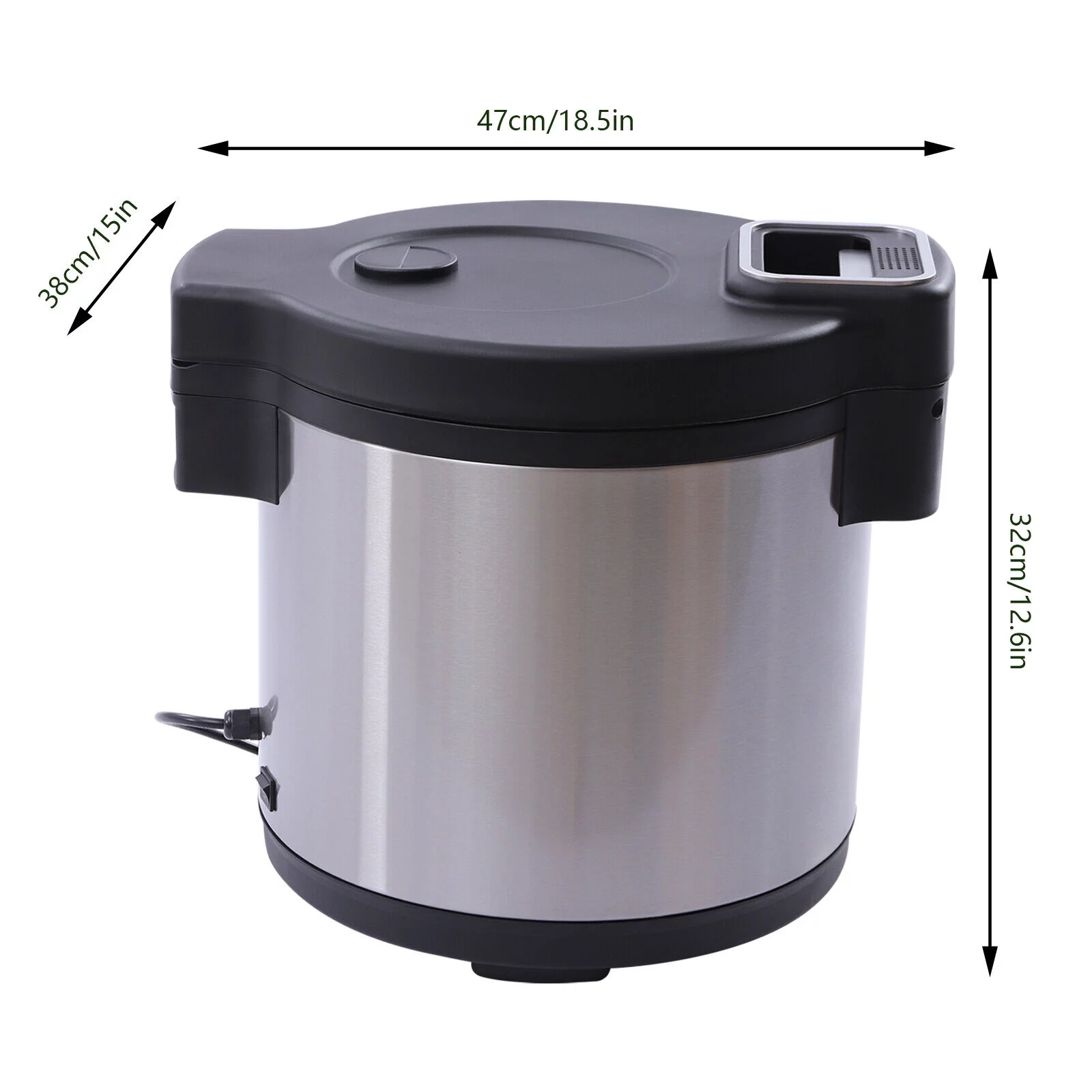 Miumaeov 19 Liter 20QT Electric Rice Warmer Commercial Household Non-stick Inner Pot