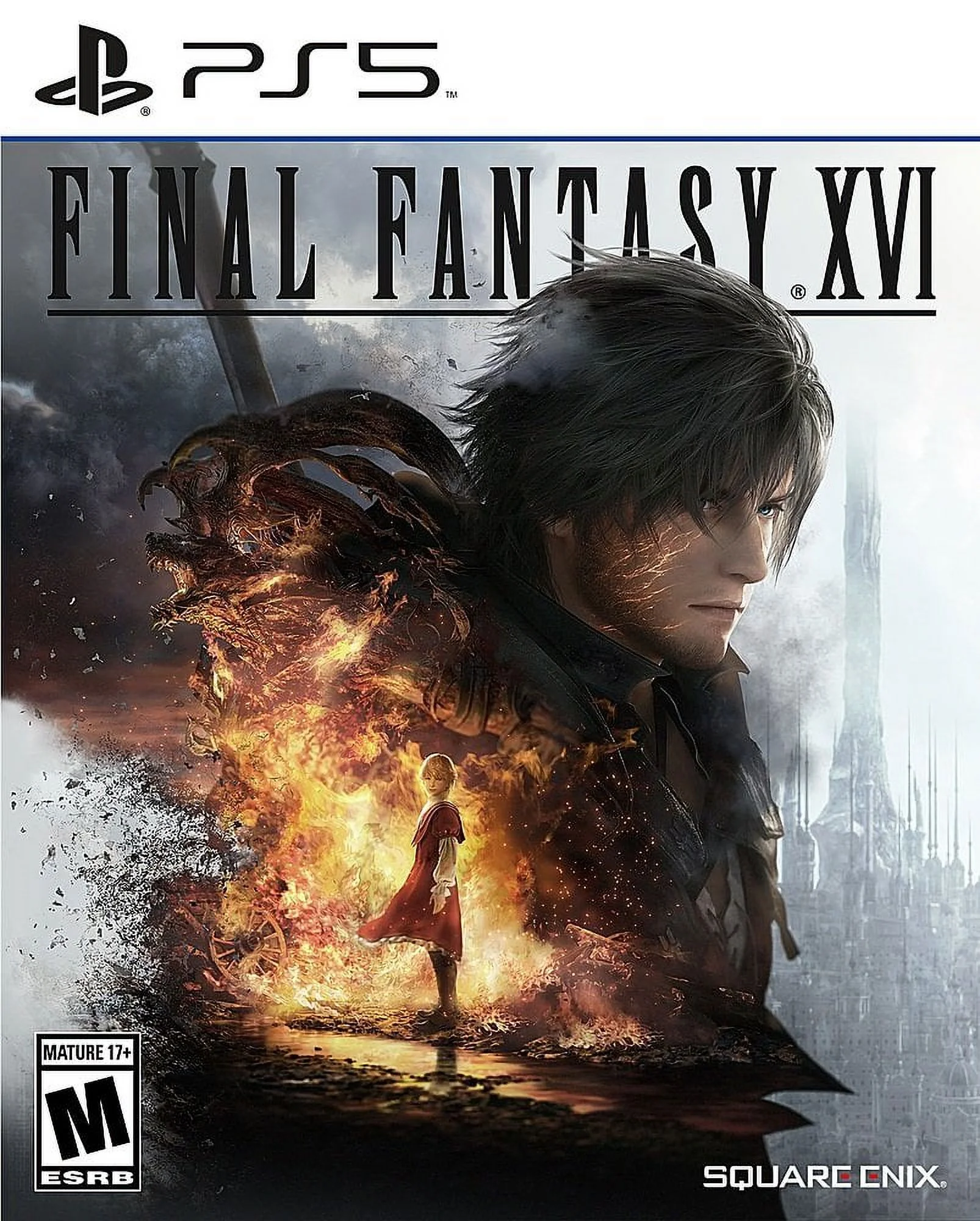 PlayStation 5 Slim Disc 2TB SSD Edition FINAL FANTASY XVI Bundle with Two DualSense Controllers and Mytrix Dual Controller Charger