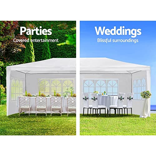 10'X30' Outdoor Party Tent Gazebo with 8 Removable Sidewalls, Large Wedding/Event Canopy Marquee Featuring Windows