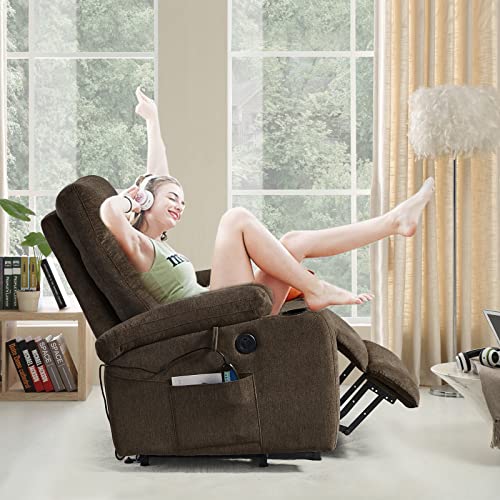 Lift Recliner Chair for Elderly,Power Vibration Massage Heated Arm Chair 2 Cup Holders,USB Charge Port