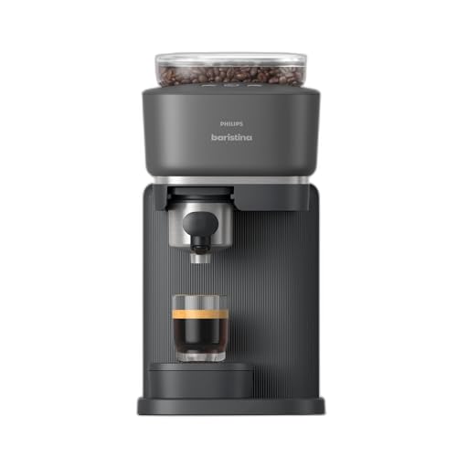 Philips Baristina Espresso Machine+Milk Frother Bundle. Real espresso. Compact coffee machine, portafilter, grinder