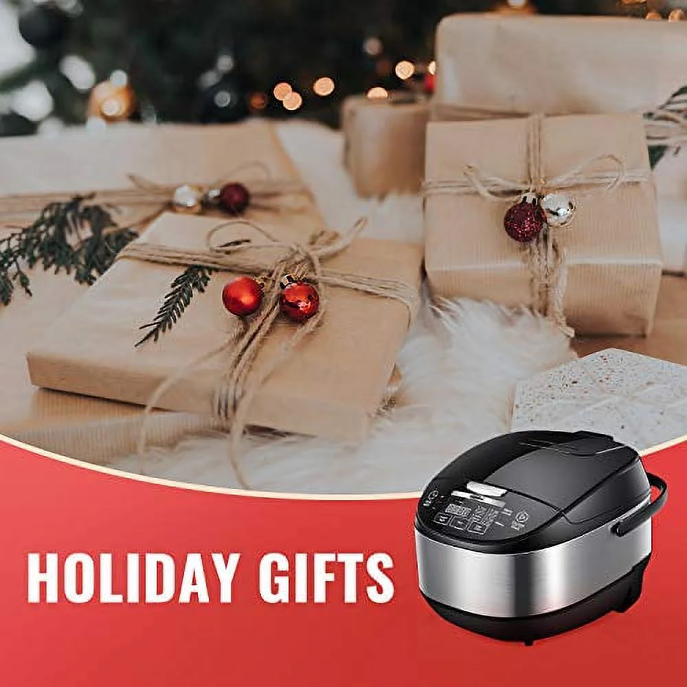 COMFEE' 5.2Qt Asian Style Programmable All-in-1 Multi Cooker, Rice Cooker, Slow Cooker, Steamer, Saute, Yogurt Maker