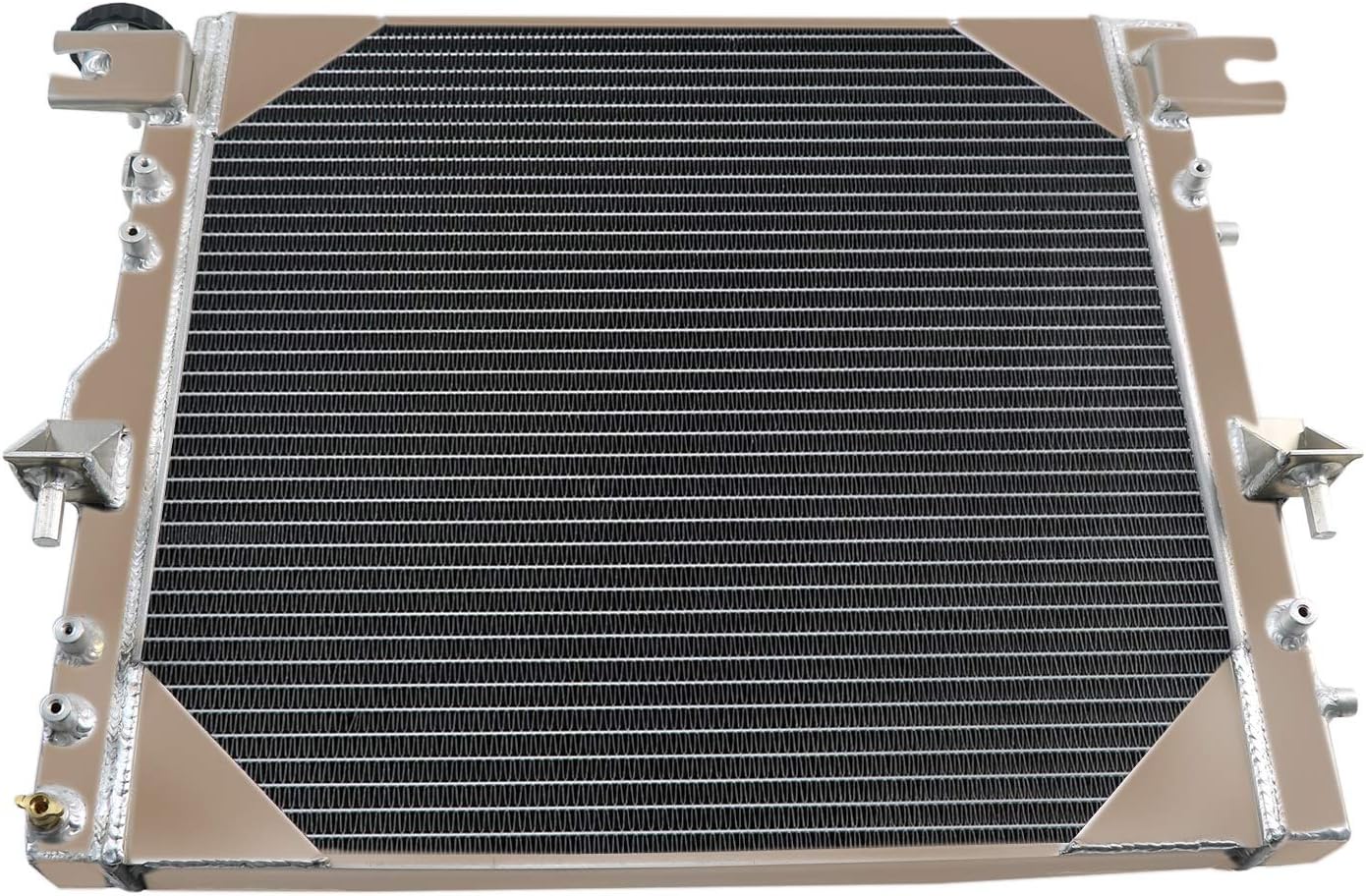 CoolingSnow All Aluminum Radiator Cooler for Jeep Wrangler JK 3.6L 3.8L V6 GAS 2007-2018 (Radiator Shroud Fan Relay Kits)
