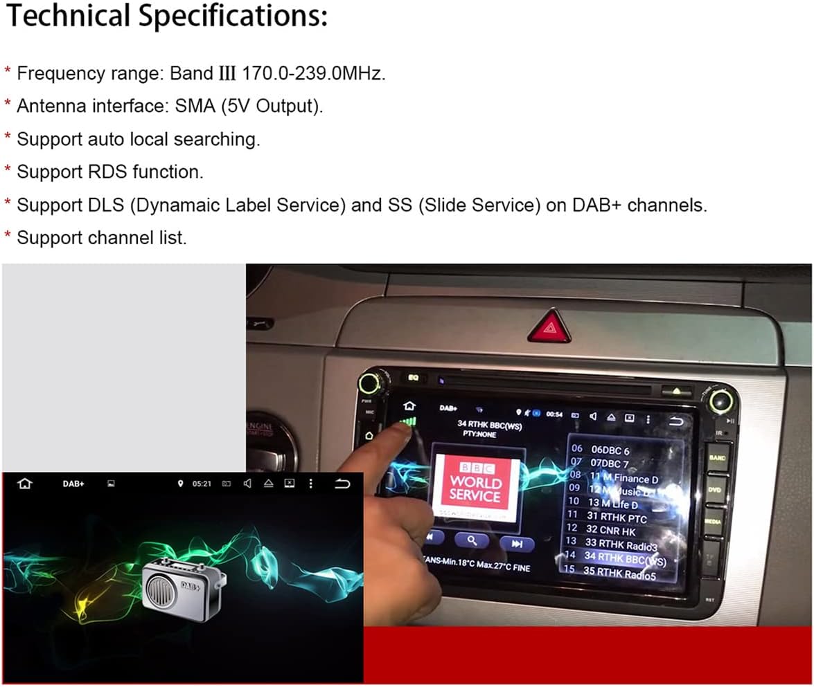 Joying Newest Digital Auto Radio Receiver DAB+ Car Kit Digital Audio Broadcast DAB for Android Car Stereo