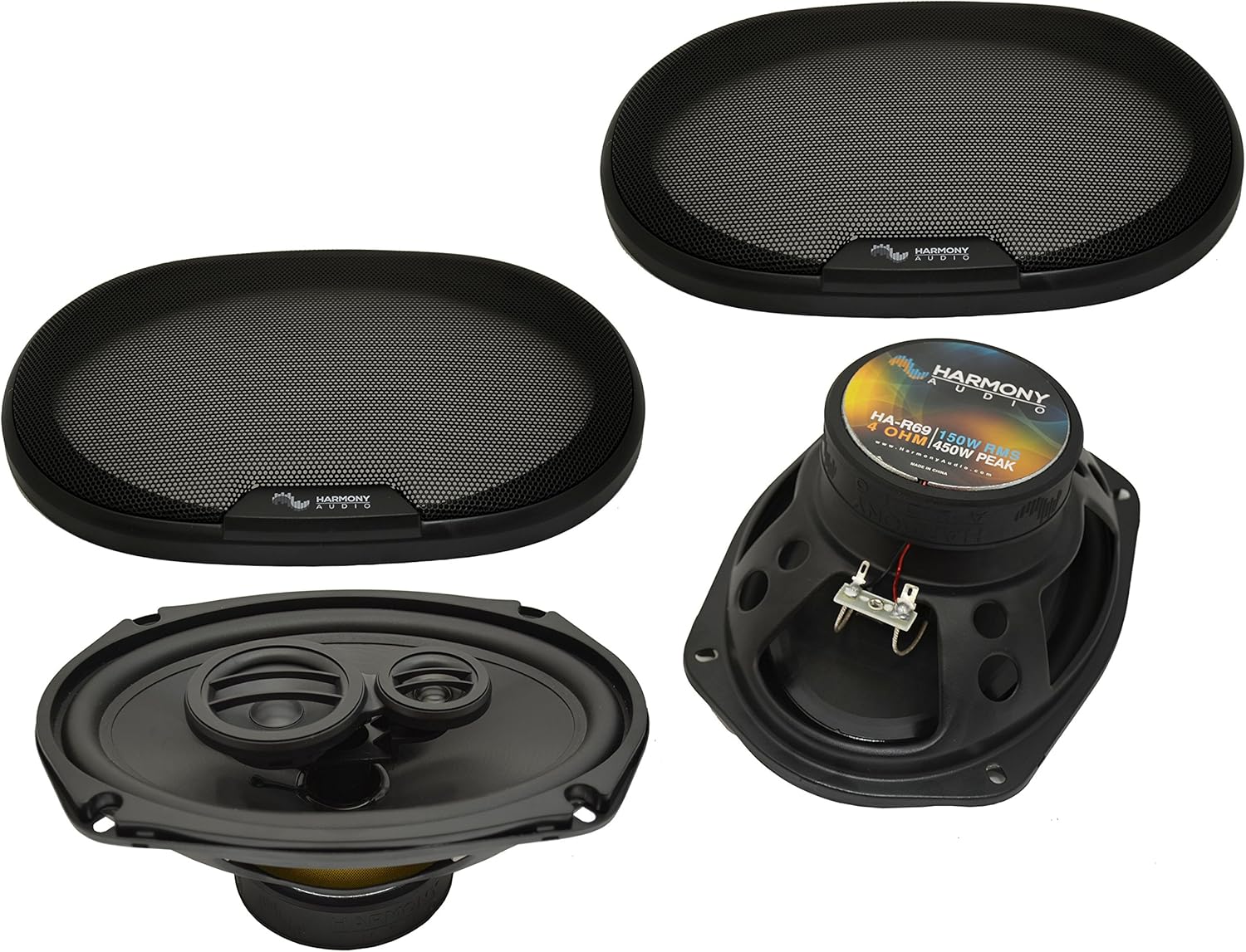 Kicker Bundle Compatible with 1997-2001 Honda Prelude HA-R65 HA-R69 New Factory Speaker Replacement Upgrade Package with HA-727800 Speaker