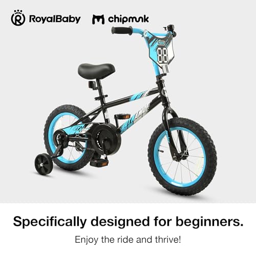 Chipmunk Kids Bike Toddlers 12 14 16 18 Inch Wheel Bicycle Beginners Boys Girls Ages 3-11 Years, Multiple Color Options
