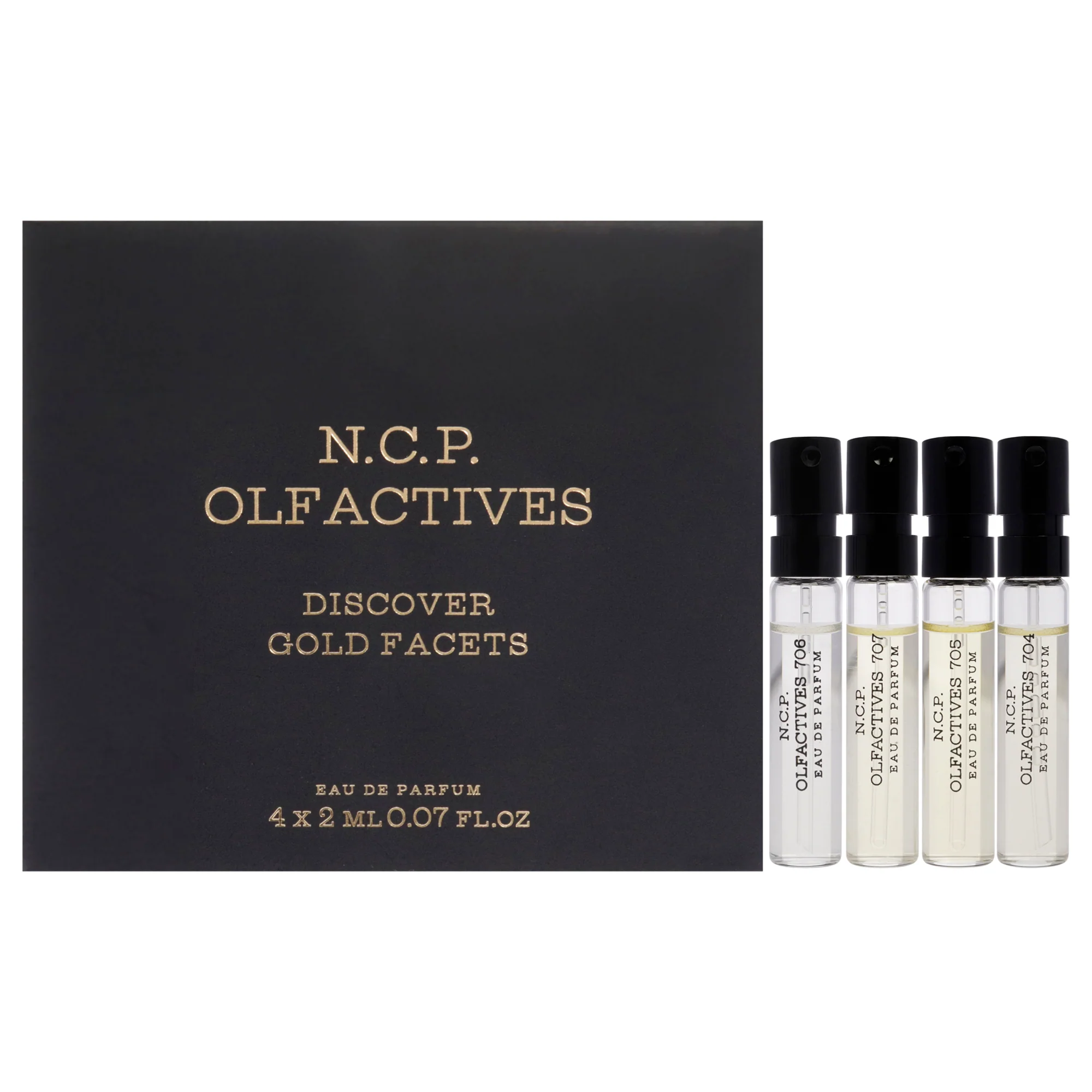 Discover Gold Facets Kit by NCP for Unisex - 4 x 2 ml Olfactive Facet - 704 Incense and musk EDP Spray, Olfactive Facet