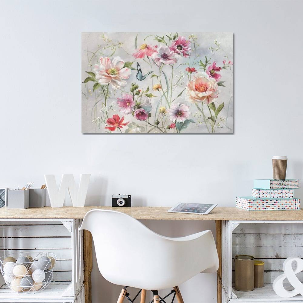 Lisa Audit Canvas Wall Decor Prints - Antique Garden I ( Floral u0026 Botanical art)