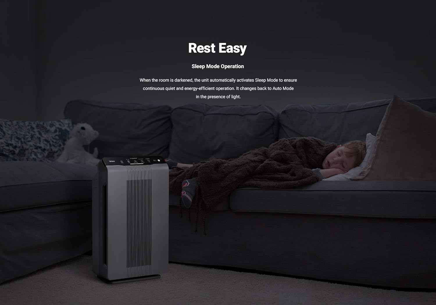 Winix 5300-2 Air Purifier with True HEPA, PlasmaWave and Odor Reducing Carbon Filter,Gray