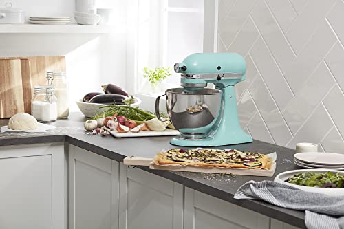 KitchenAid Artisan Series 5 Quart Tilt Head Stand Mixer with Pouring Shield KSM150PS, Removable bowl, Aqua Sky