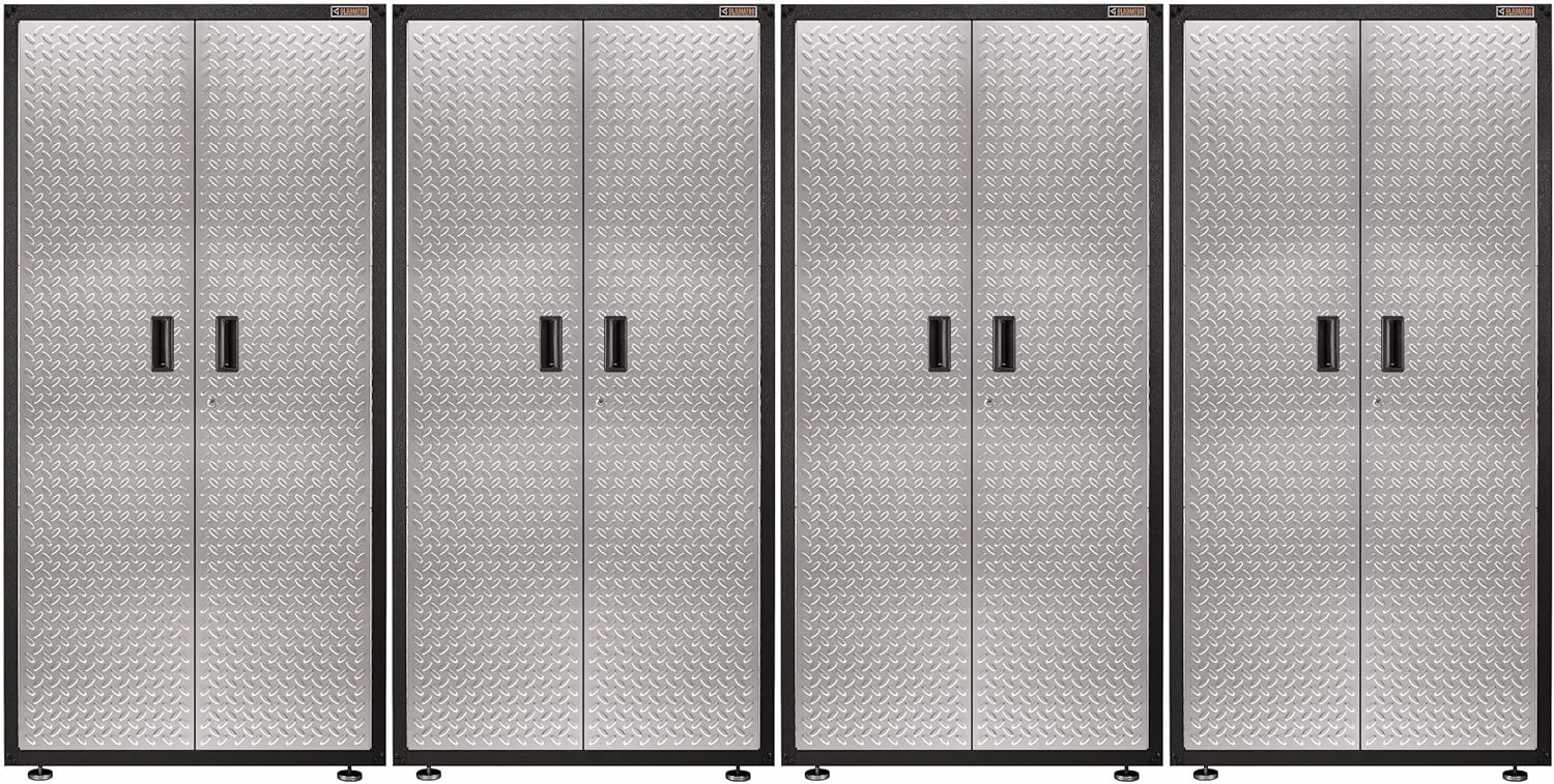 Gladiator GALG36KDYG Ready-To-Assemble Gearbox Steel Cabinet, Silver Tread