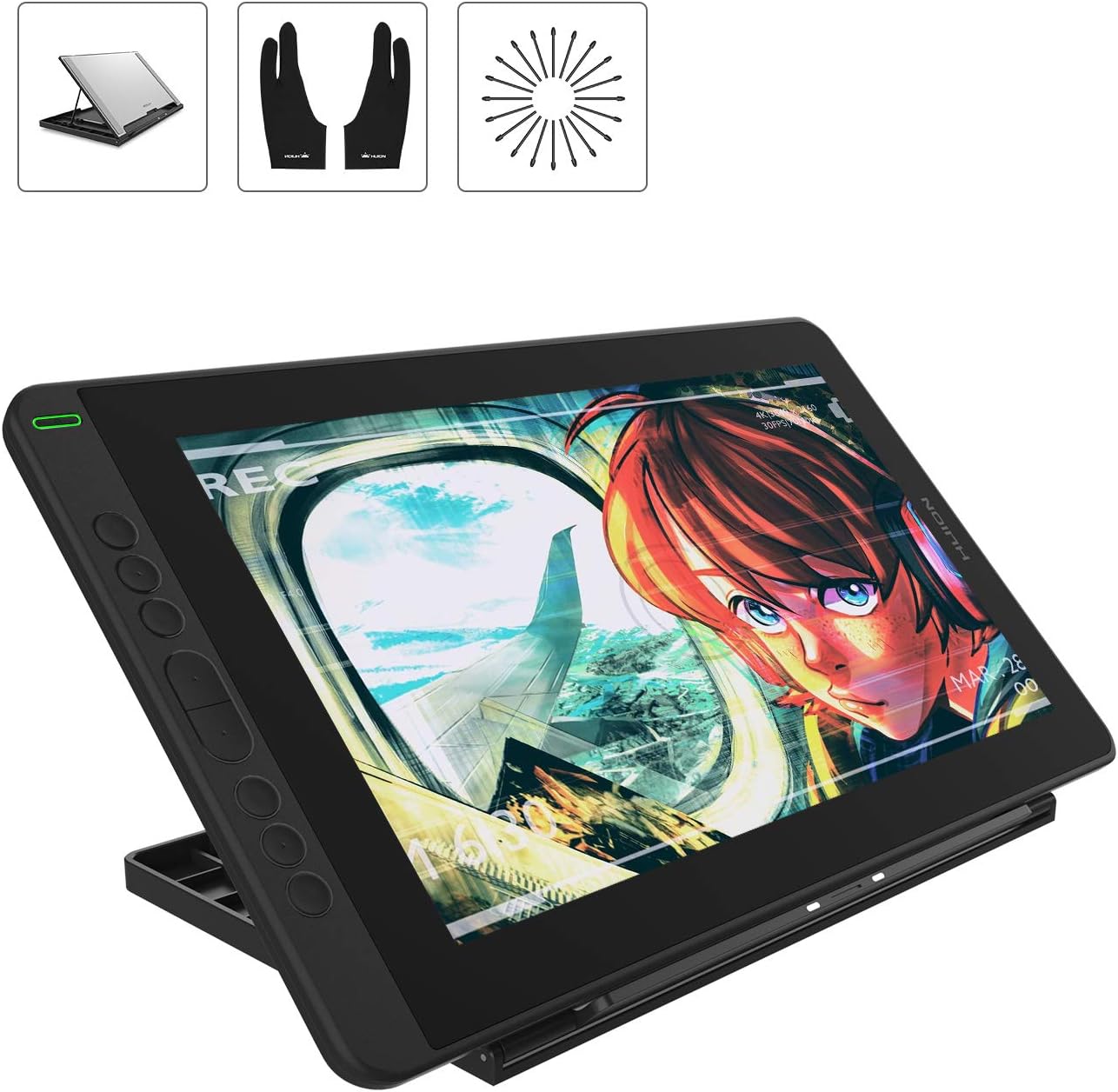 HUION Kamvas 13 Drawing Tablets with Screen Android Supported 13.3 inch Full-Laminated Anti-Glare Pen Display 120% sRGB 8192 Levels Tilt Function