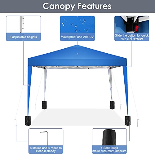 COBIZI Canopy 10x20 Pop Up Canopy Tent with 6 Sidewalls Party Tents for Parties Weddings Backyard Waterproof Canopy Outdoor Commercial Canopy Event
