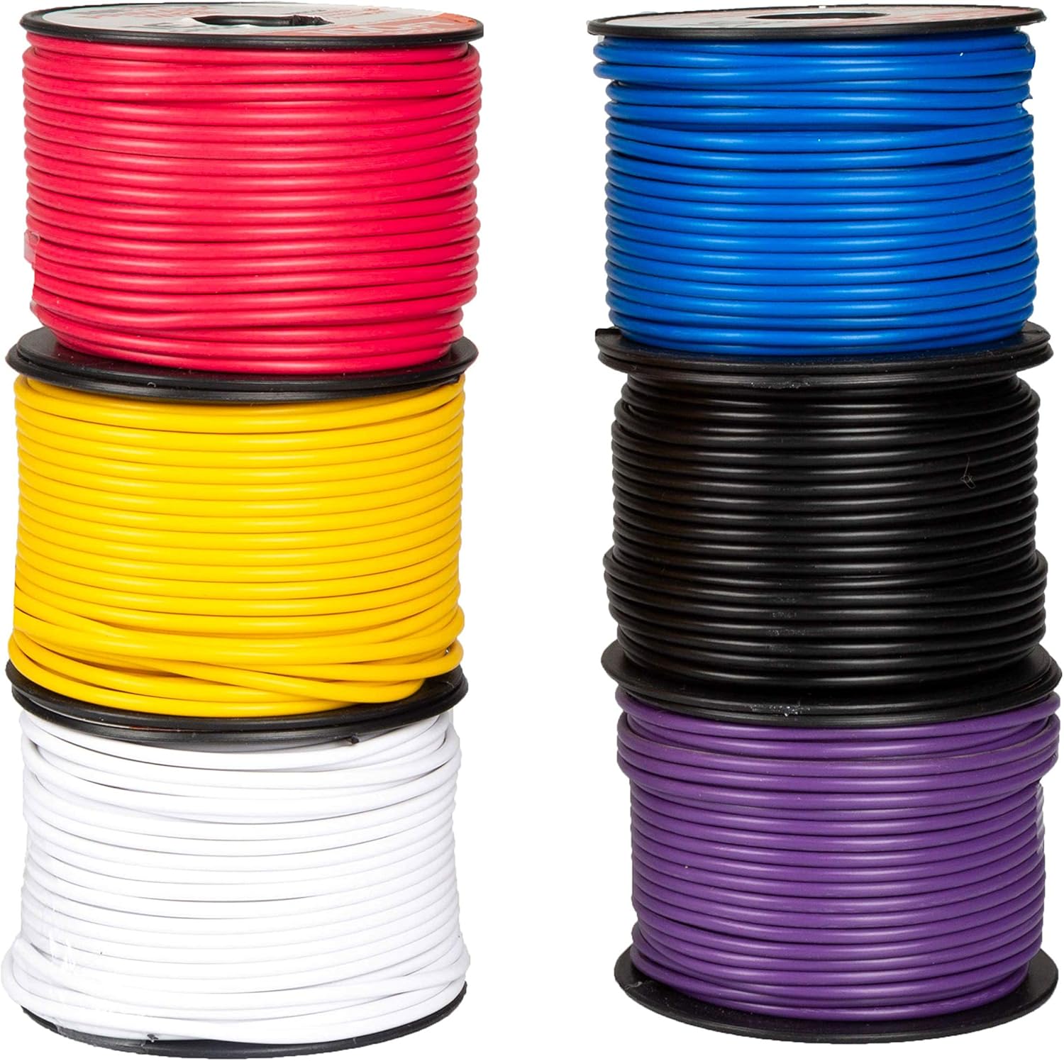 12 Gauge Primary Wire - 10 Roll Assortment Pack - 100 Ft of Copper Clad Aluminum Wire per Roll Pack of 2