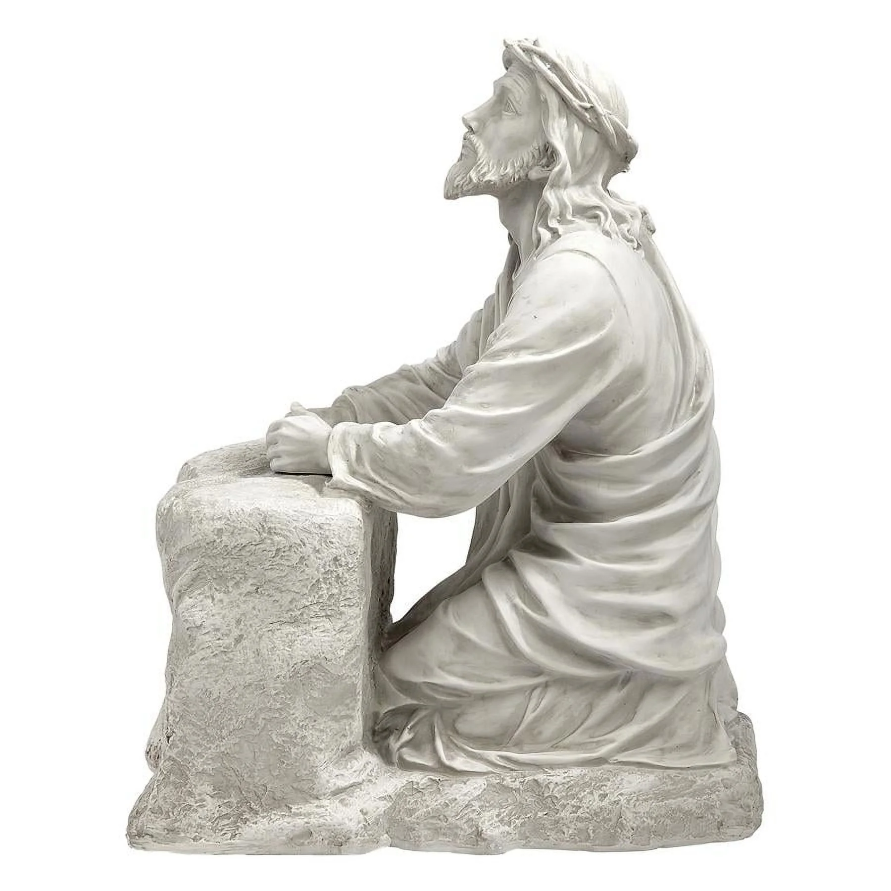 Design Toscano Jesus in the Garden of Gethsemane Religious Garden Statue, 23 Inch, Polyresin, Antique Stone - Radiant Selections