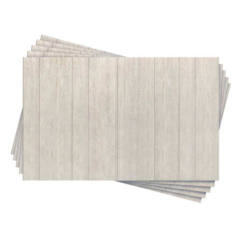 dpi Decorative Panels International 53.33 Sq. ft. 1/8 in. x 32 in. x 48 in. Laramie Oak Wainscot Panel (5-Pack)