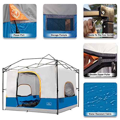 KAMPKEEPER Camping Inner Tent for Pop Up CanopyFully Vented Roof, Converts 10'x10' Straight Leg Canopy into Camping TentKhaki