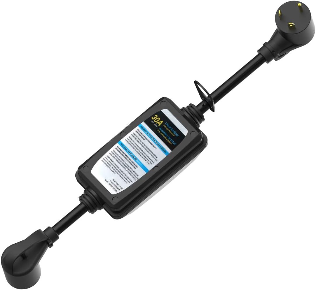 RV Surge Protector 30 amp, Camper Surge Protection RV Power Circuit Analyzer with LED Indicator RV Camper Accessories