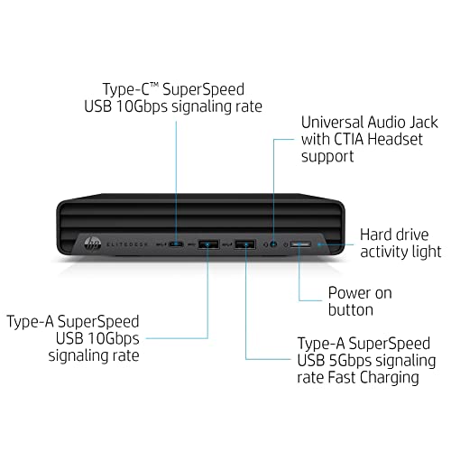 HP EliteDesk 800 G6 Business Mini PC Desktop Computer, Intel Octa-Core i7-10700 up to 4.8GHz, 32GB DDR4 RAM, 1TB PCIe SSD, 802.11AC WiFi, Bluetooth