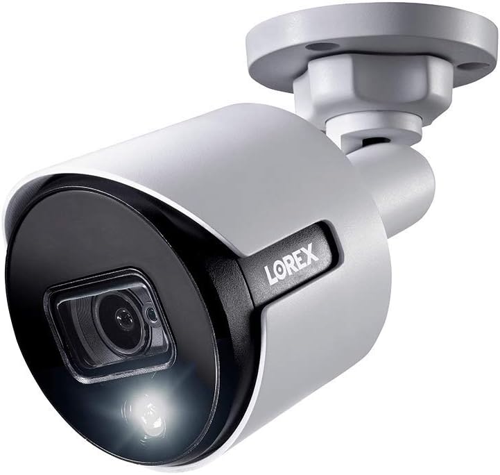 Lorex 5MP Super HD Weatherproof Indoor/Outdoor Add-On Analog Bullet Security Camera w/ Warning Light and Remote-Triggered Sirens & Color Night Vision