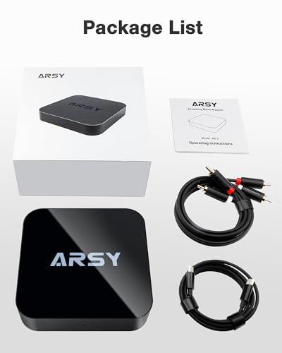 ARSY Ne-2 Streaming Music Receiver, Airplay 2 Receiver, WiFi Streamer, Wireless Audio Receiver Stream Hi-Res Audio from Spotify, Tidal, Roon and More