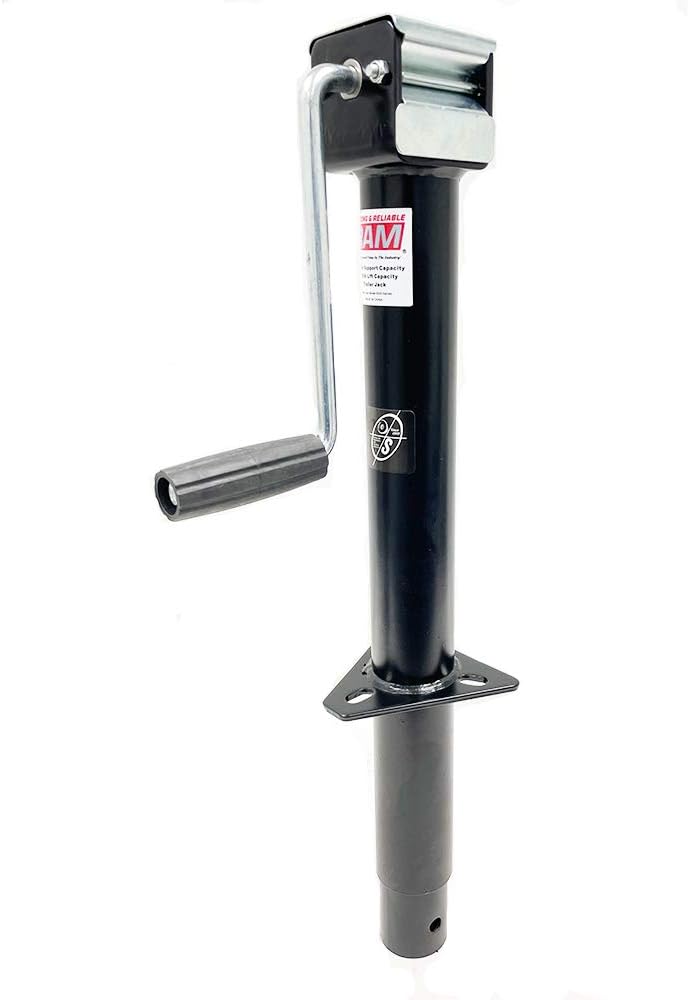 Southwest Wheel 5,000 lbs Side Wind RAM A-Frame Trailer Jack w/ Zinc Foot Plate