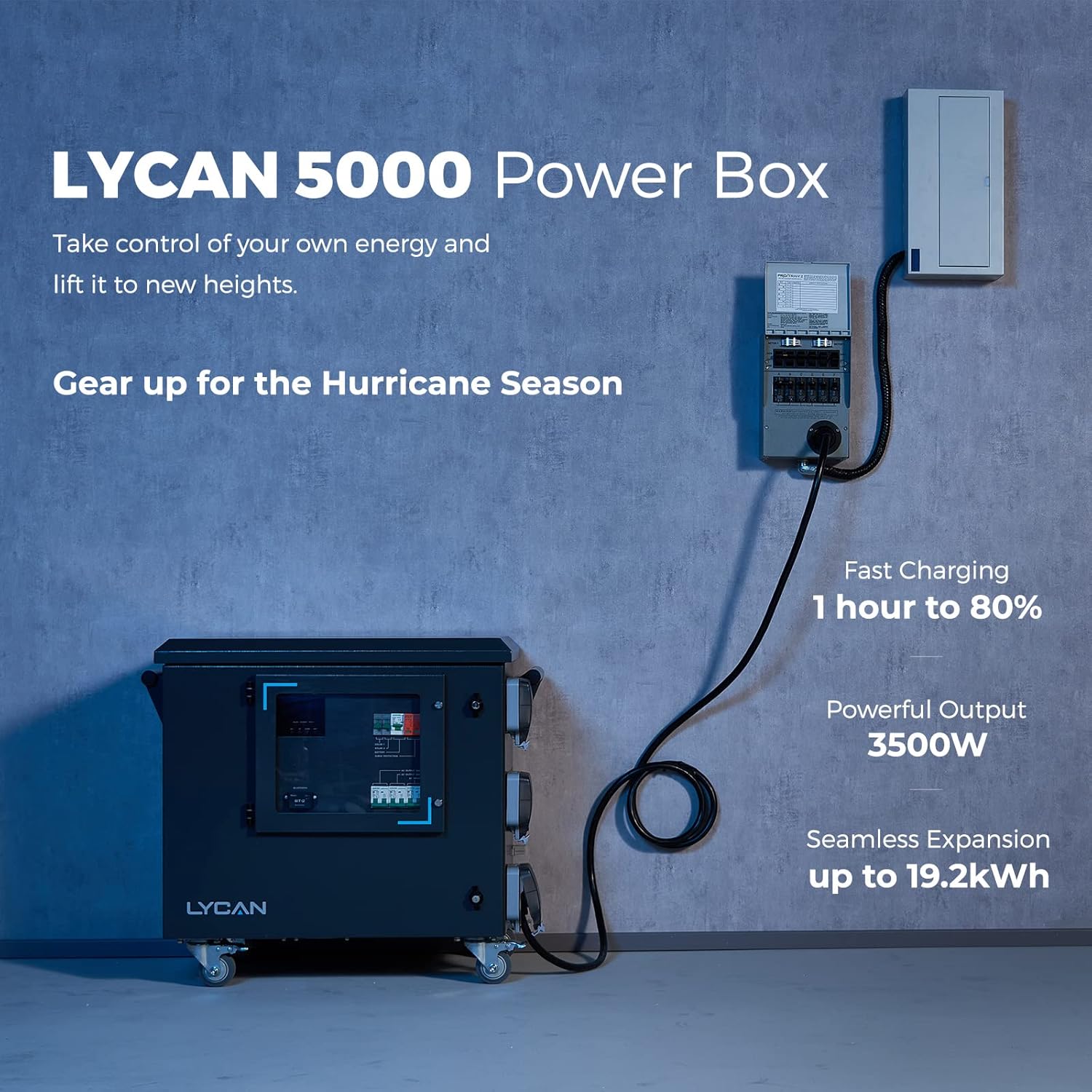 Renogy Solar Generator LiFePO4 Battery, 4.8kWh Expandable Power Station 3500W AC Output