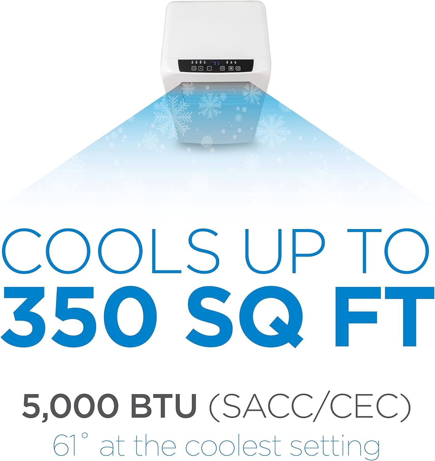 BLACK+DECKER 8,000 BTU Portable Air Conditioner with Remote Control, White - Smart Home Appliances
