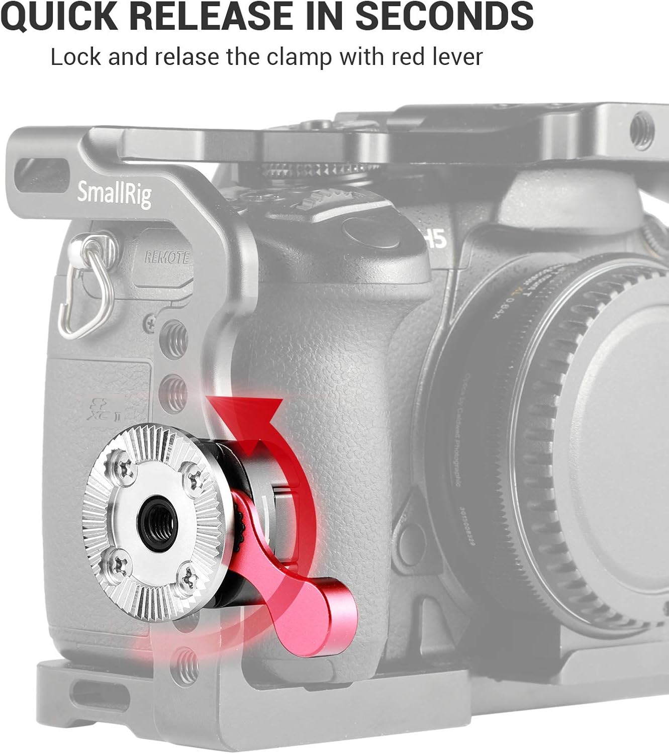 SMALLRIG Quick Release Rosette Mount Adapter to NATO Clamp for Rosette Handle Grip for Arri Standard, DIY Camera Rig - 2046