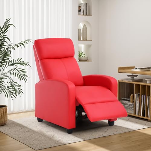 BestMassage | Recliner Chair | with 2 Point Massage Function | Black | with Lumbar Support, Adjustable Push Back, Wide Armrests