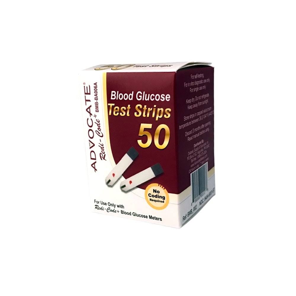Advocate Redi-Code+ Blood Glucose Test Strips (Pack of 50) 2 x 50