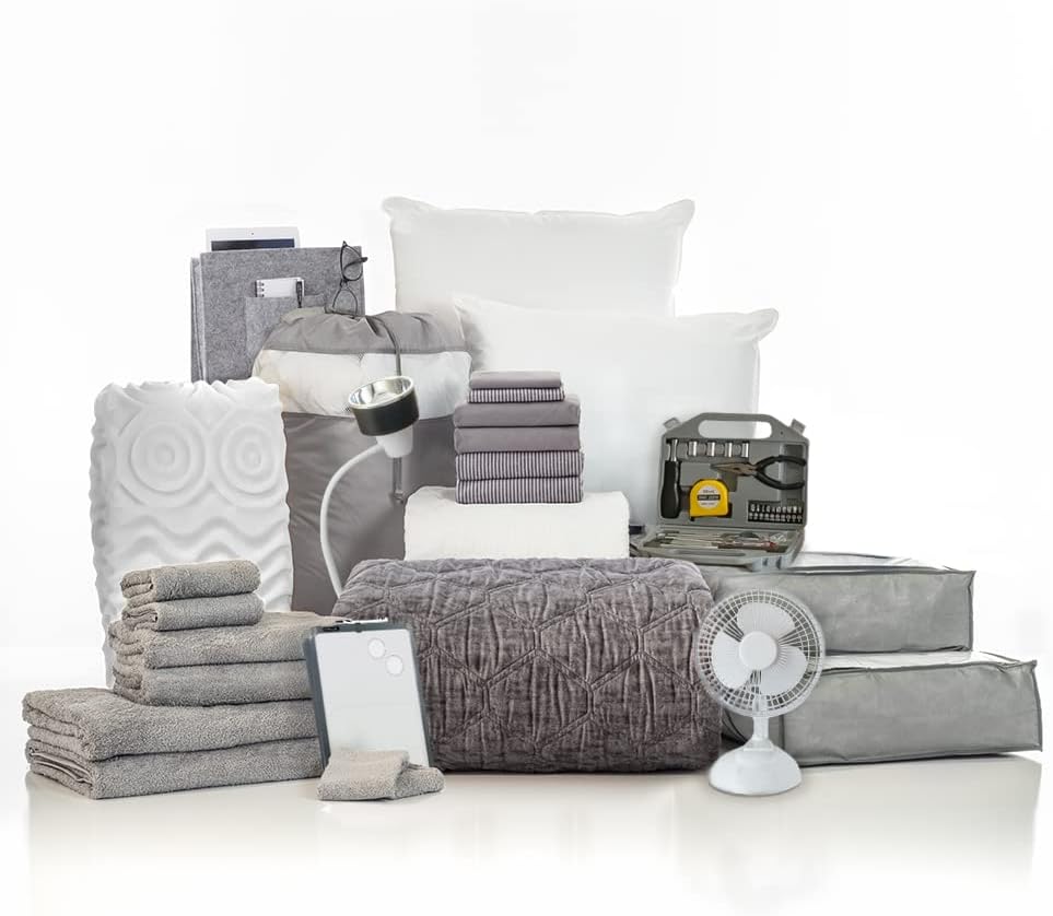 OCM College Dorm Room 25-Piece Complete Campus Pak Trunk Bundle | Twin XL Bedding