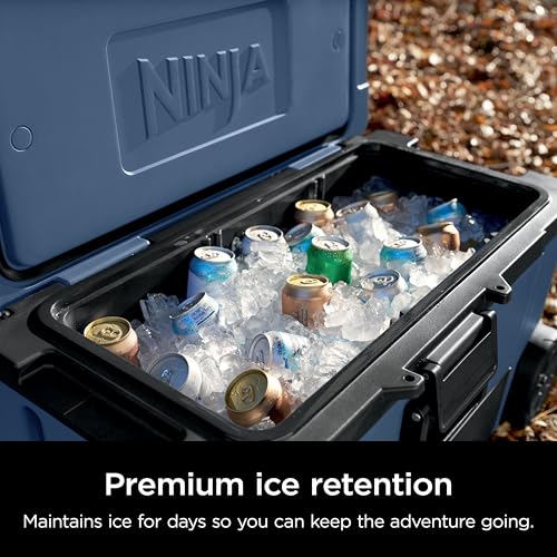 Ninja FrostVault 45qt Wheeled Cooler with Dry Zone, Integrated Fridge-Temp Dry Storage Drawer, Premium Heavy-Duty Insulated Cooler