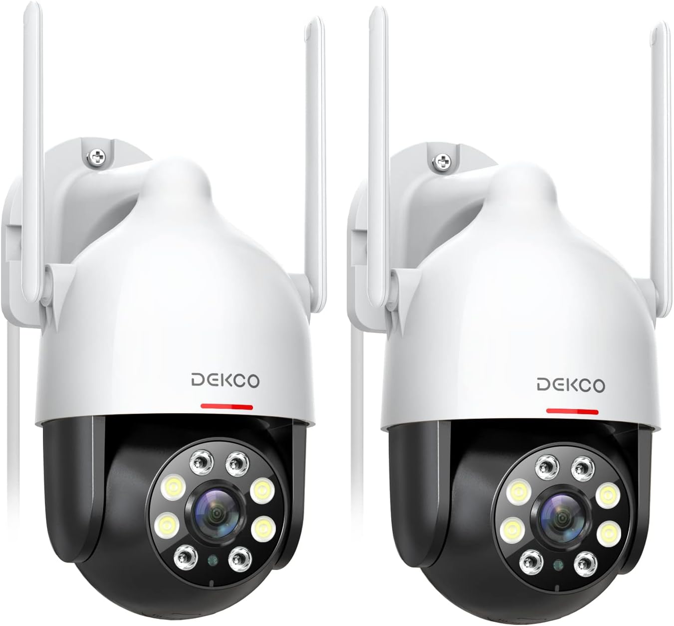 Security Camera Outdoor/Home, DEKCO WiFi Outdoor Security Cameras Pan-Tilt 360° View, 1080P Dome Surveillance Cameras with Motion Detection and Siren