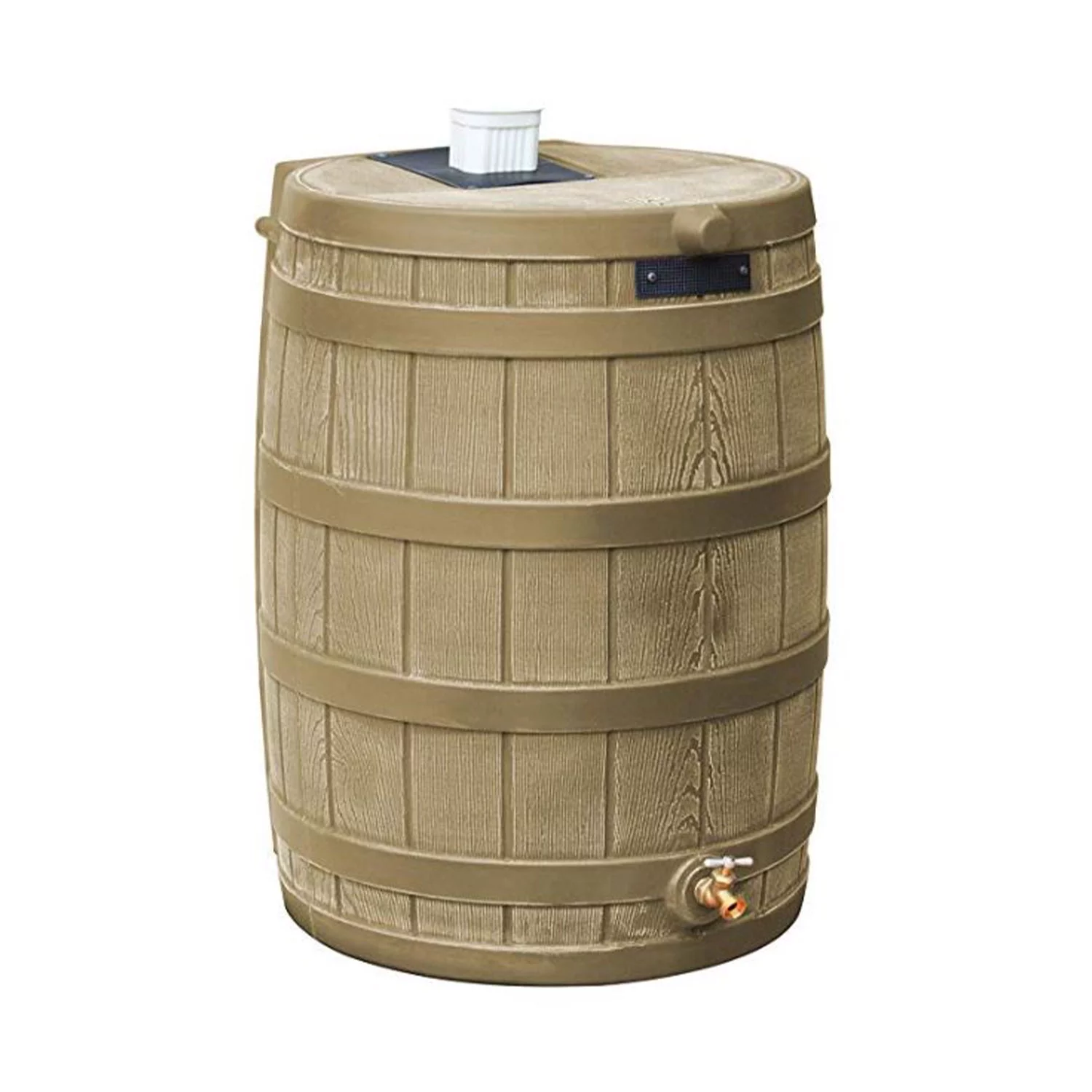 Good Ideas RW40-KHA Rain Wizard Rain Collection Barrel 40-Gallon, Khaki - Radiant Selections