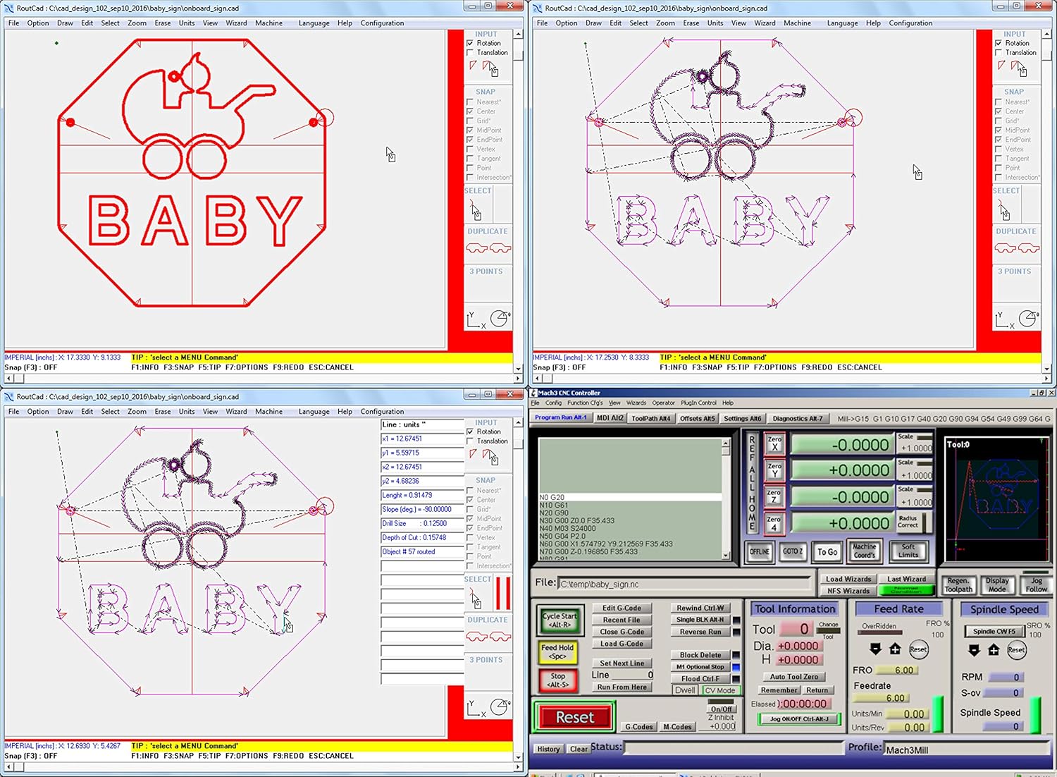 CAD-CAM CNC Mill Software for Mach 3-4, Linux CNC, EMC2, Fanuc, CNC 3040. Design your part and generate the g-code with a single easy to use software