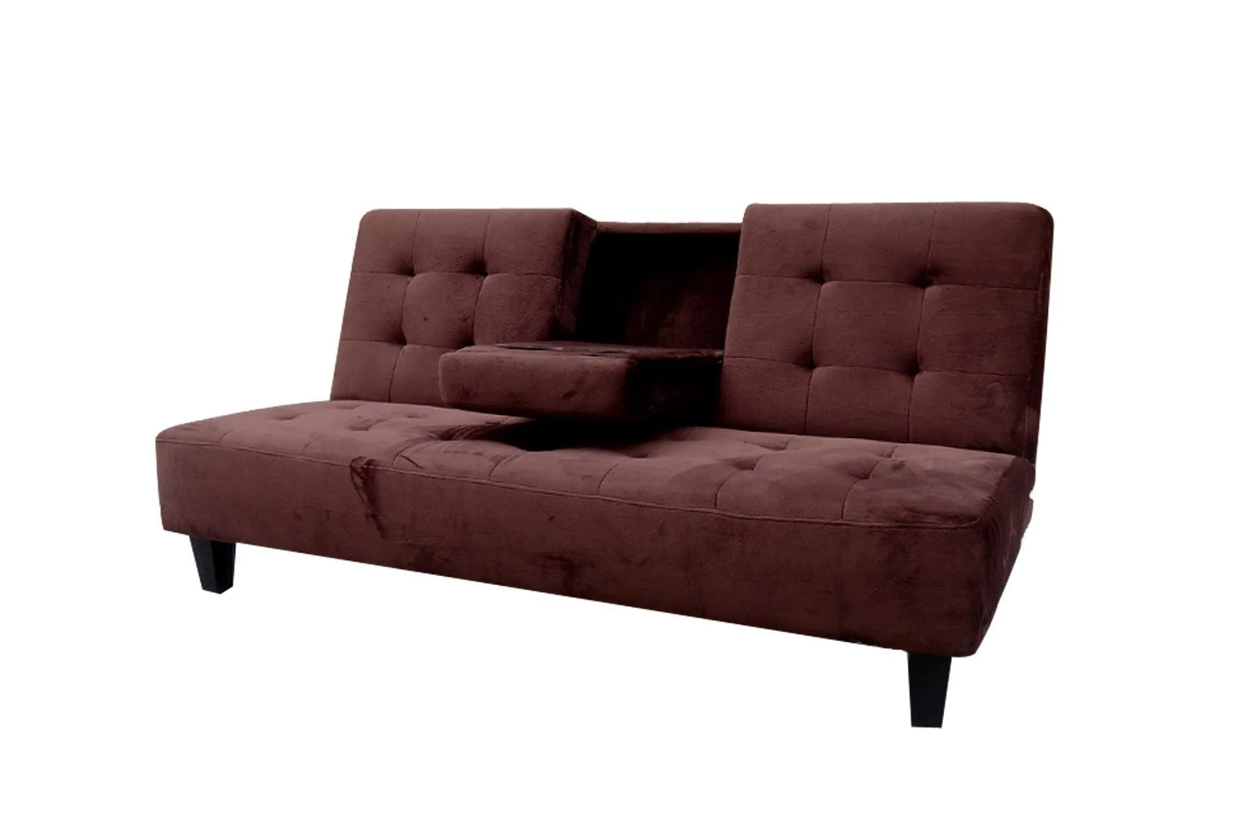 Milton Greens Stars Madrid Futon Sofa Bed with Cup Holder, Brown 7501BR