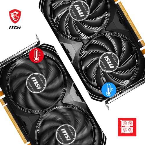 MSI GeForce RTX 4060 Ventus 2X Black 8G OC Gaming Graphics Card - 8GB GDDR6X, PCI Express Gen 4, 128-bit, 3X DP v 1.4a