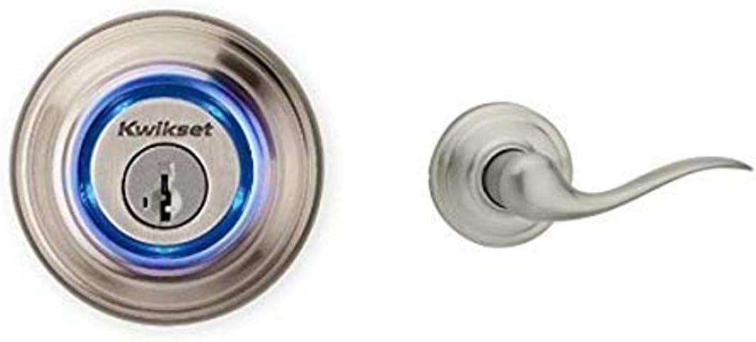 Kwikset Kevo (2nd Gen) Touch-to-Open Bluetooth Smart Lock in Venetian Bronze and Kevo Plus Hub